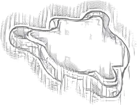 Tile, Round 2 x 2 Splat with Side Extensions