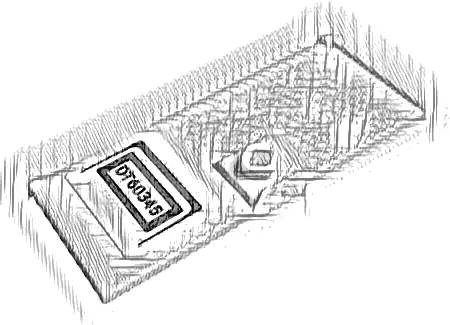 Door 1 x 3 x 6 with Stud Handle with 'DT60345' Pattern (Sticker) - Set 60345