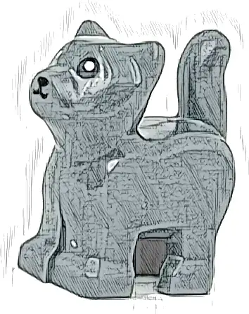 Cat, Baby Kitten, Standing with Black Mouth, Nose, and Eyes Pattern