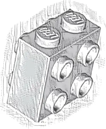 Brick, Modified 1 x 2 x 1 2/3 with Studs on Sides