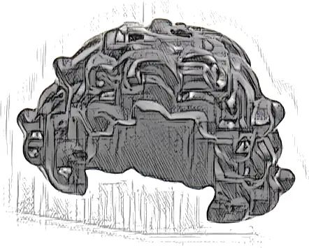 Minifigure, Hair Female Mid-Length, Curly