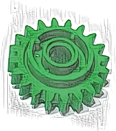 Technic, Gear 20 Tooth with Clutch on Both Sides