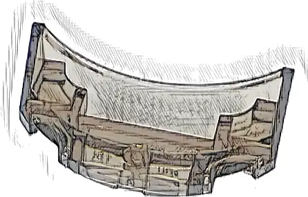 Windscreen 2 x 4 x 1 Curved