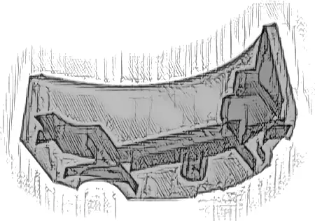 Windscreen 2 x 4 x 1 Curved