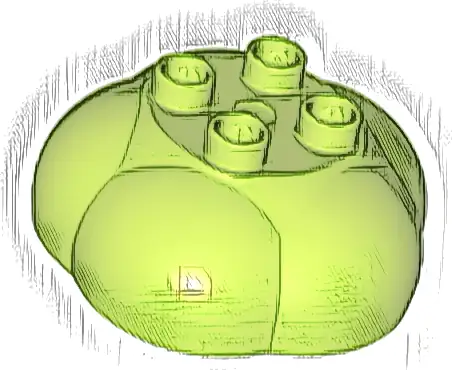 Duplo, Plant Tree Top / Bush 4 x 4 with 4 Top Studs and Curved Sides