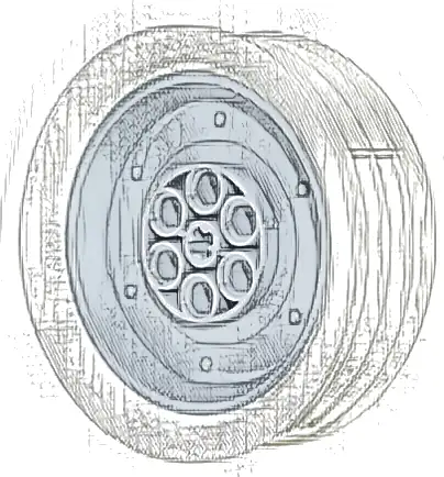 Wheel 62.3mm D. x 20.3mm Motorcycle with Molded White Wall Outer Rim Pattern