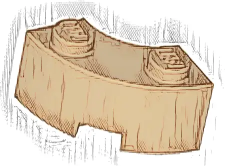 Brick, Round Corner 2 x 2 Macaroni with Stud Notch and Reinforced Underside