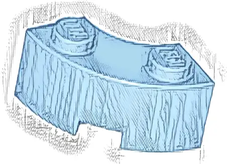 Brick, Round Corner 2 x 2 Macaroni with Stud Notch and Reinforced Underside