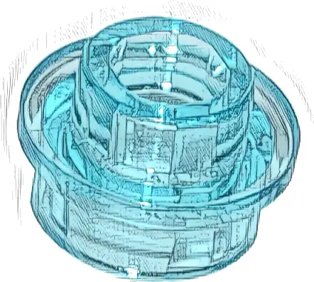 Plate, Round 1 x 1 with Open Stud