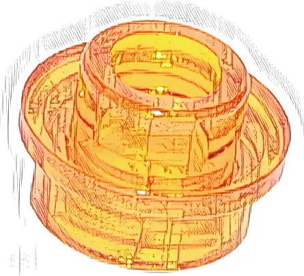 Plate, Round 1 x 1 with Open Stud