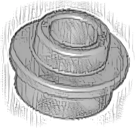 Plate, Round 1 x 1 with Open Stud