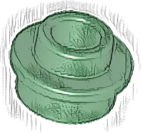 Plate, Round 1 x 1 with Open Stud