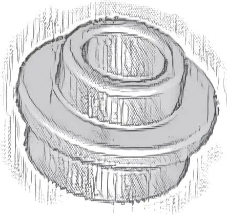 Plate, Round 1 x 1 with Open Stud