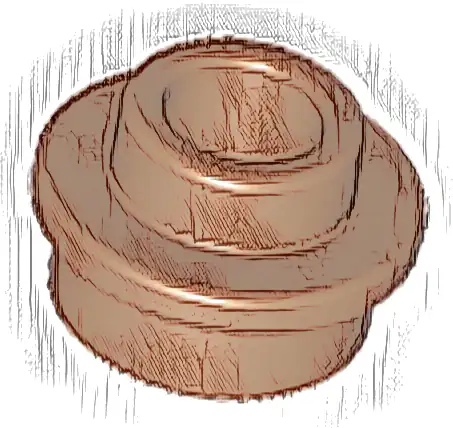 Plate, Round 1 x 1 with Open Stud