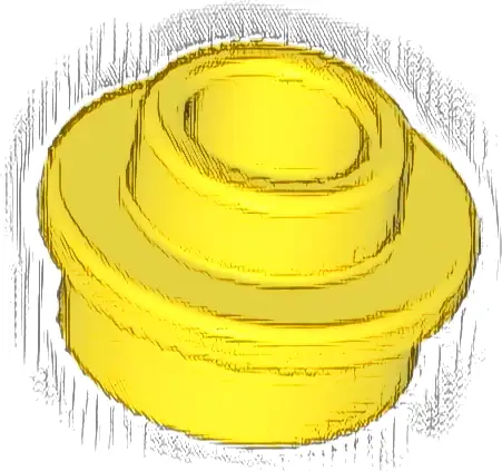 Plate, Round 1 x 1 with Open Stud