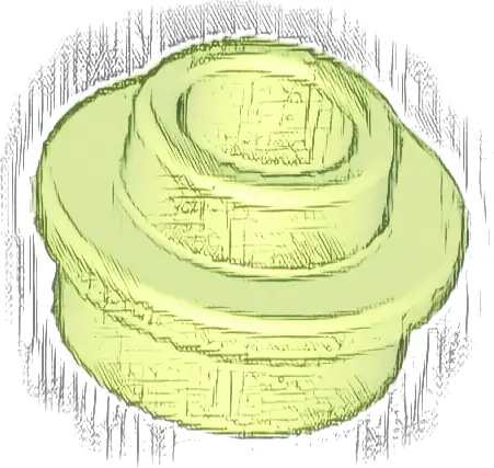 Plate, Round 1 x 1 with Open Stud