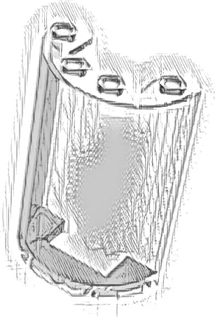 Cylinder Half 2 x 4 x 5 with 1 x 2 Cutout