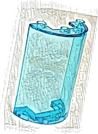 Cylinder Half 2 x 4 x 5 with 1 x 2 Cutout