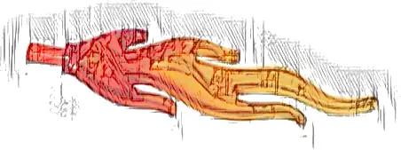 Wave Rounded Straight Large with Bar End (Flame) with Marbled Trans-Orange Pattern