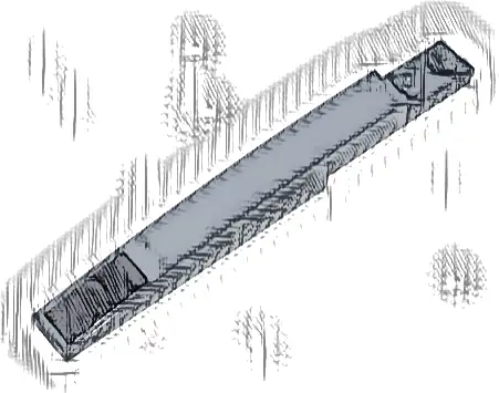 Slope, Curved 10 x 1 with Black Rectangle Pattern on Front (Sticker) - Set 75314