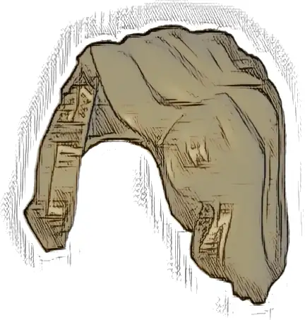 Minifigure, Hair Female Mid-Length with Part over Right Shoulder