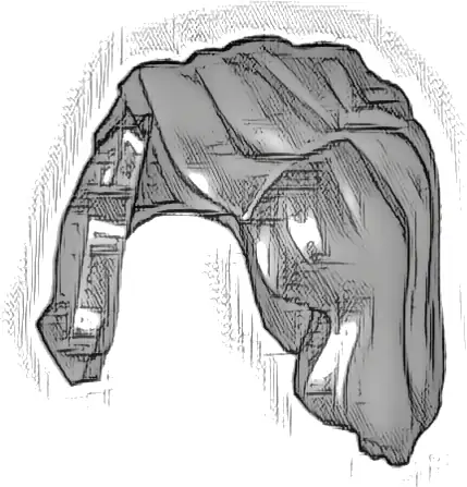 Minifigure, Hair Female Mid-Length with Part over Right Shoulder