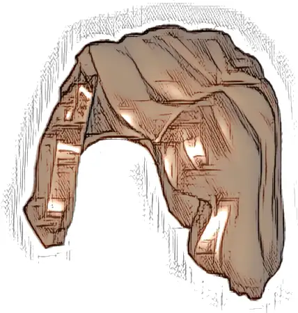 Minifigure, Hair Female Mid-Length with Part over Right Shoulder