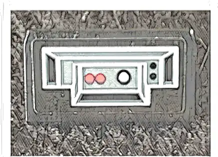 Slope 30 1 x 2 x 2/3 with Control Panel with Black and Red Buttons Pattern Model Right Side (Sticker) - Set 75291