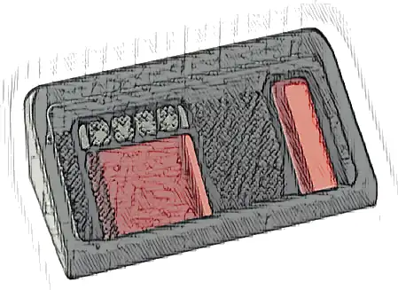 Slope 30 1 x 2 x 2/3 with Red Taillights with Black Outline Pattern Model Right Side (Sticker) - Set 42126