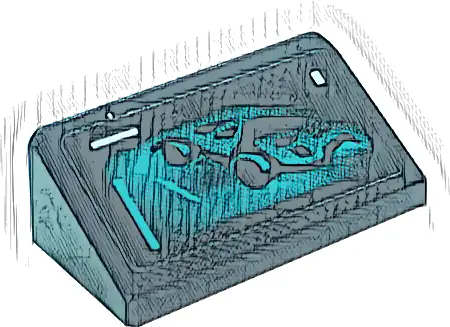 Slope 30 1 x 2 x 2/3 with Black and Dark Turquoise Race Car on Screen Pattern (Sticker) - Set 76909