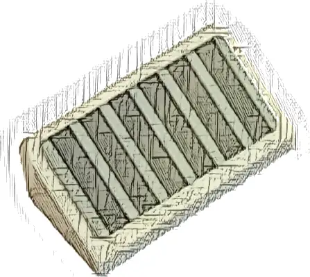 Slope 30 1 x 2 x 2/3 with 6 Dark Bluish Gray Stripes on Light Bluish Gray Background Pattern (Sticker) - Set 75387