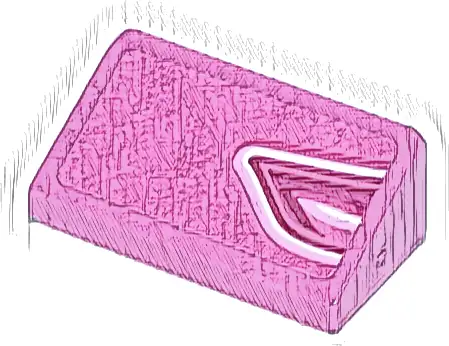 Slope 30 1 x 2 x 2/3 with White, Magenta and Bright Pink Wavy Lines Pointed Pattern Model Right Side (Sticker) - Set 77241