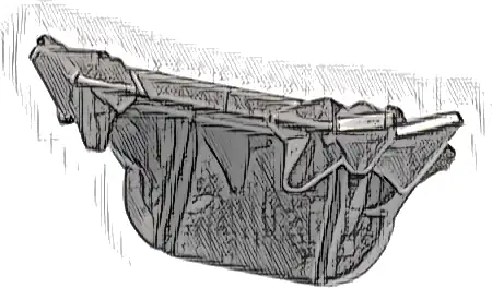 Minifigure Armor Shoulder with Crystal Shards, 2 Studs on Back