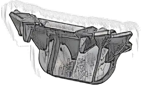 Minifigure Armor Shoulder with Crystal Shards, 2 Studs on Back