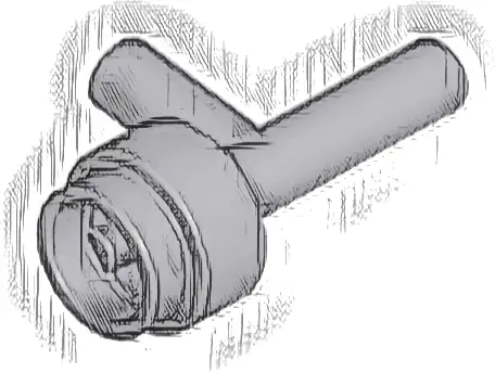 Minifigure, Utensil Space Gun / Torch without Grooves