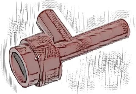 Minifigure, Utensil Space Gun / Torch without Grooves