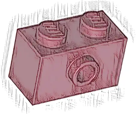 Brick, Modified 1 x 2 with Stud on Side with Bottom Stud Holder