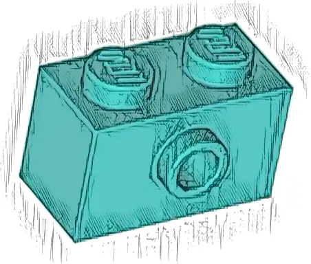 Brick, Modified 1 x 2 with Stud on Side with Bottom Stud Holder