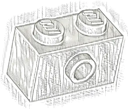 Brick, Modified 1 x 2 with Stud on Side with Bottom Stud Holder