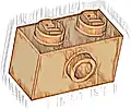 Klocek, Zmodyfikowany 1 x 2 z Wypustką z Boku i Dolnym Uchwytowym Gniazdem