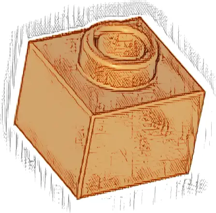 Brick, Modified 1 x 1 x 2/3 with Open Stud