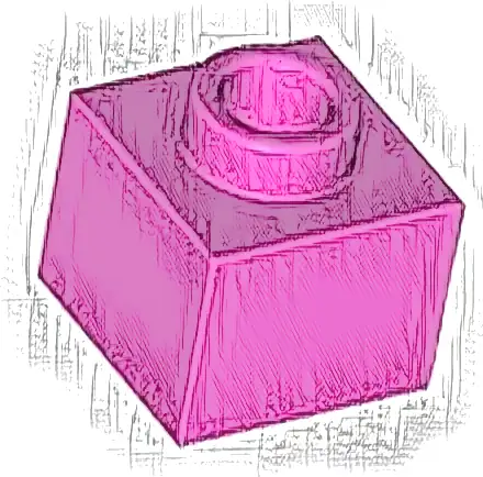 Brick, Modified 1 x 1 x 2/3 with Open Stud