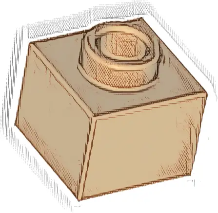 Brick, Modified 1 x 1 x 2/3 with Open Stud