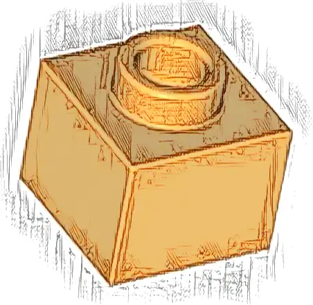 Brick, Modified 1 x 1 x 2/3 with Open Stud