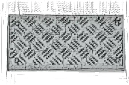 Tile 2 x 4 with Tread Plate and 4 Silver and White Rivets Pattern (Sticker) - Sets 4205 / 4430 / 60004