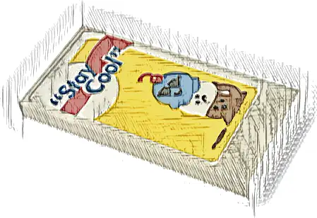 Tile 2 x 4 with 'Stay Cool' and Ice Cream Scoops Pattern (Sticker) - Set 60253