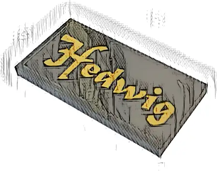 Tile 2 x 4 with Gold 'Hedwig' Pattern (Sticker) - Set 75979
