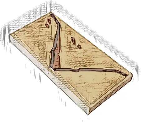 Tile 2 x 4 with Envelope and Spots Pattern Model Left Side (Sticker) - Set 75979