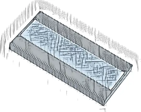 Tile 2 x 4 with White Stripe Pattern