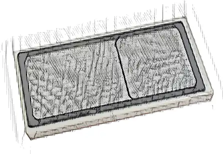 Tile 2 x 4 with Silver Vehicle Mirror with Black Border Pattern (Sticker) - Set 42128